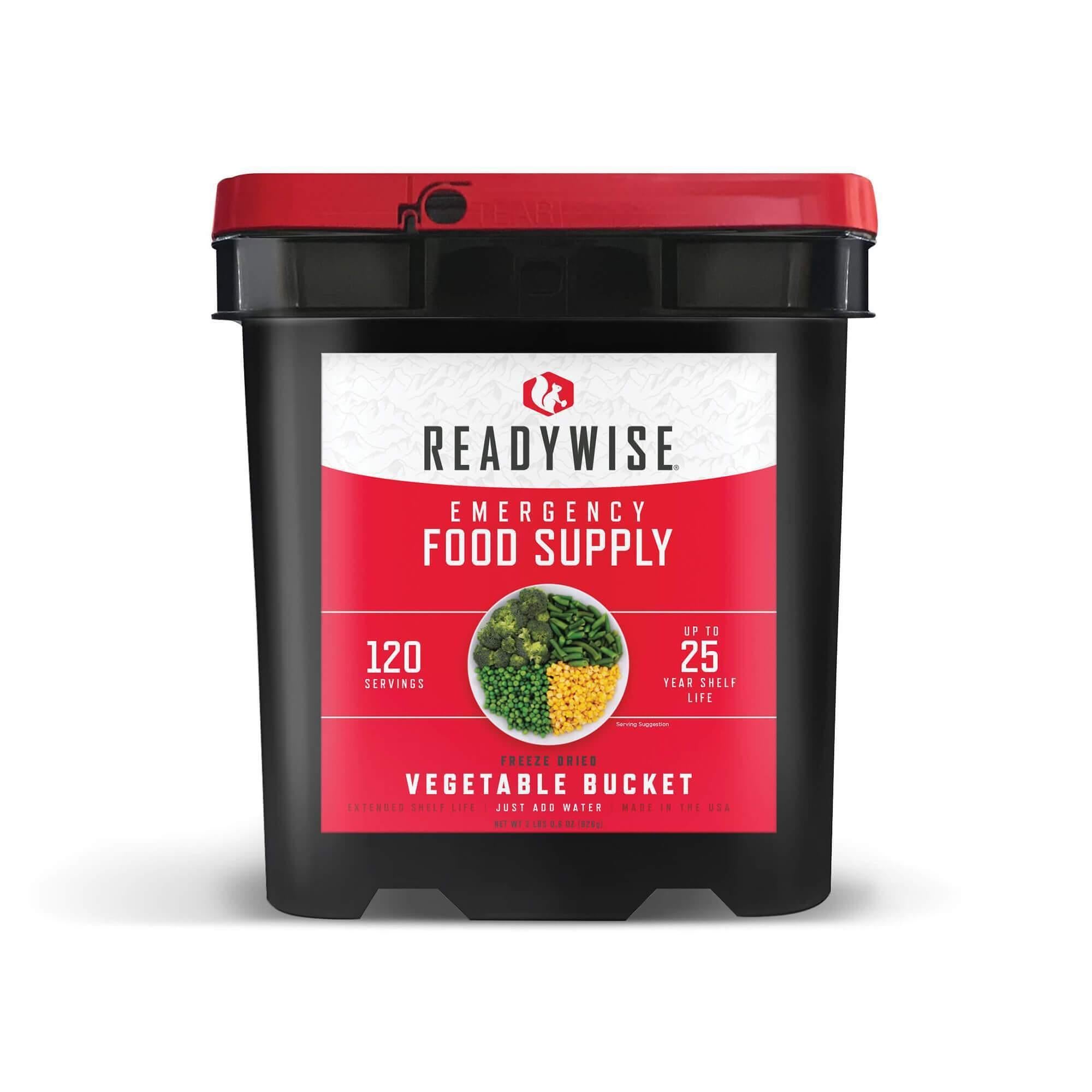 120 Servings Freeze Dried Vegetable Bucket