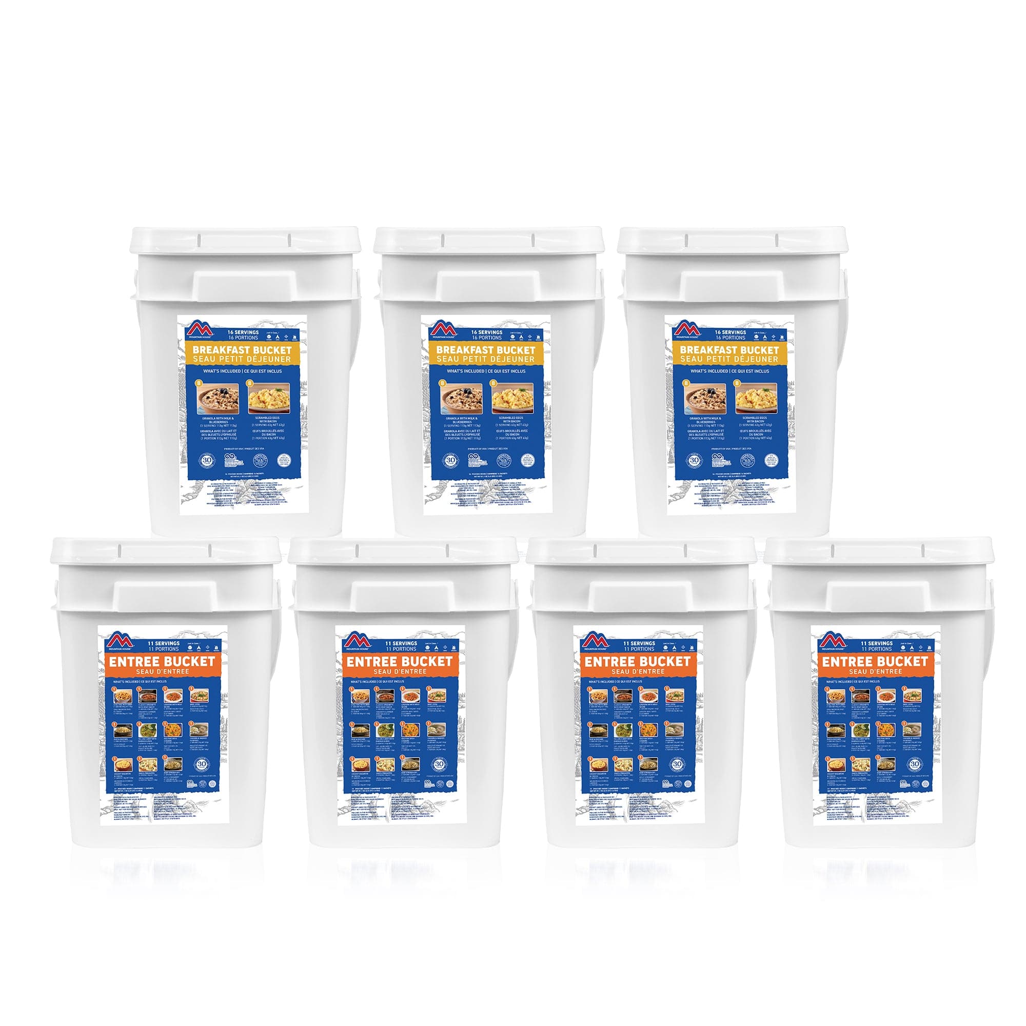 1 Month Breakfast and Entree Assortment Meal Bucket (Mountain House®)