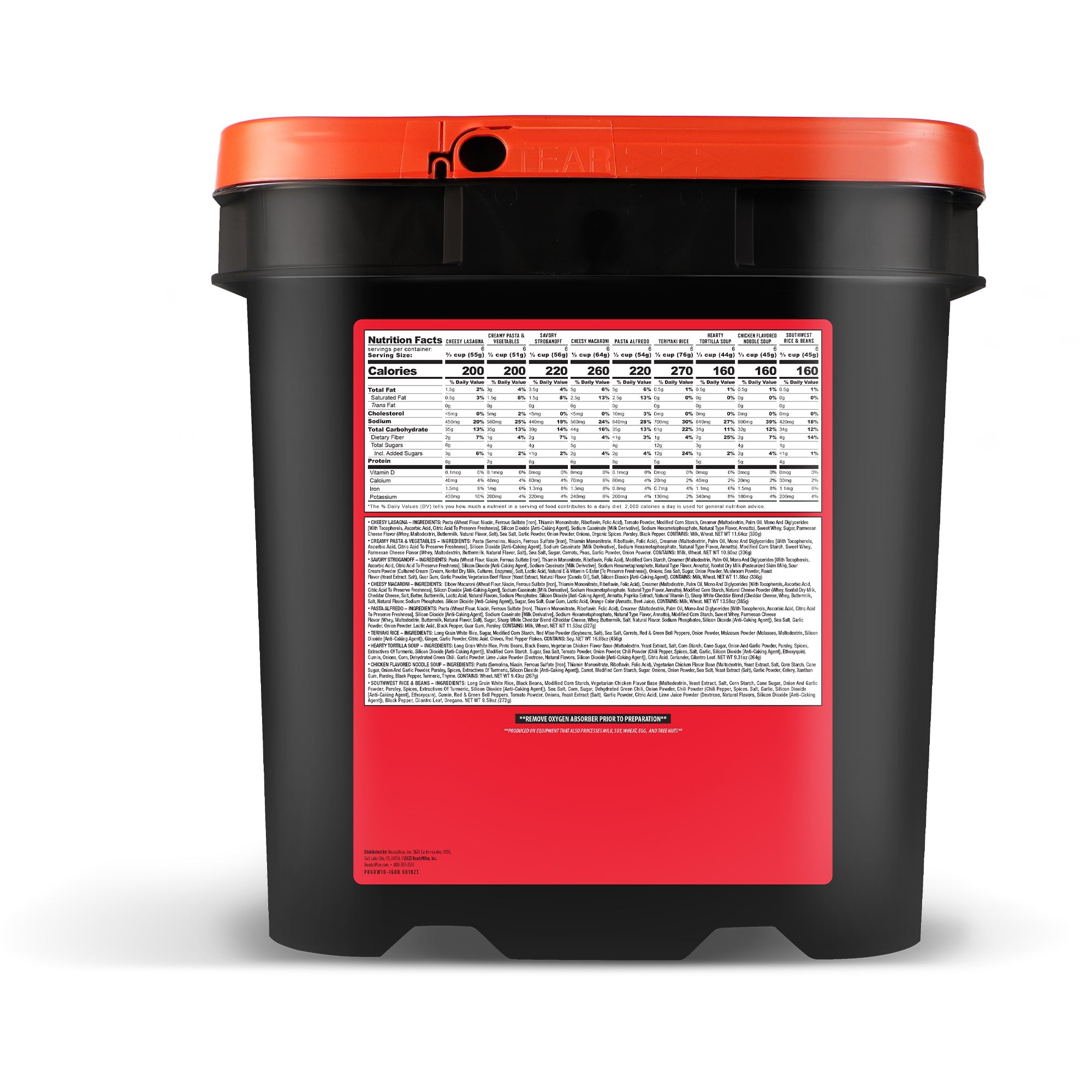 60 Servings Entree Bucket