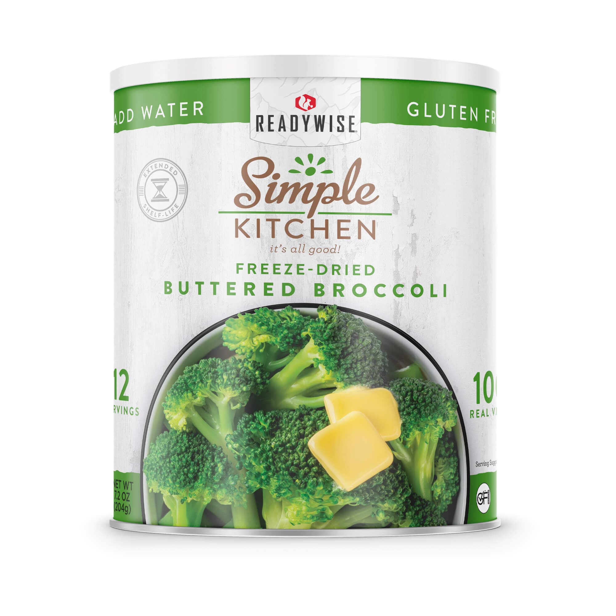 Freeze-Dried Buttered Broccoli - 12 Servings #10 Can