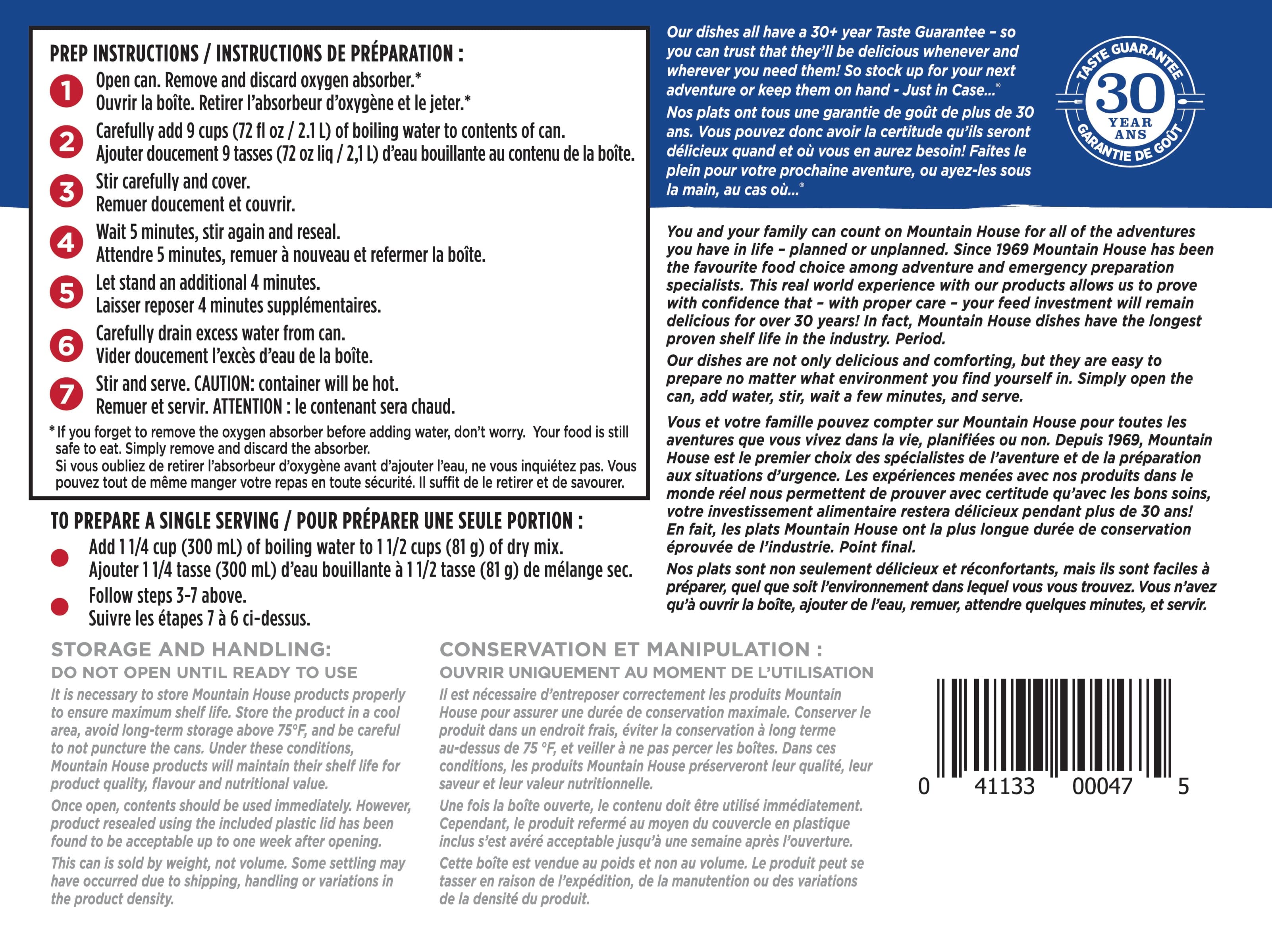 Mountain House Scrambled Eggs with Bacon #10 Can (DENTED CAN)