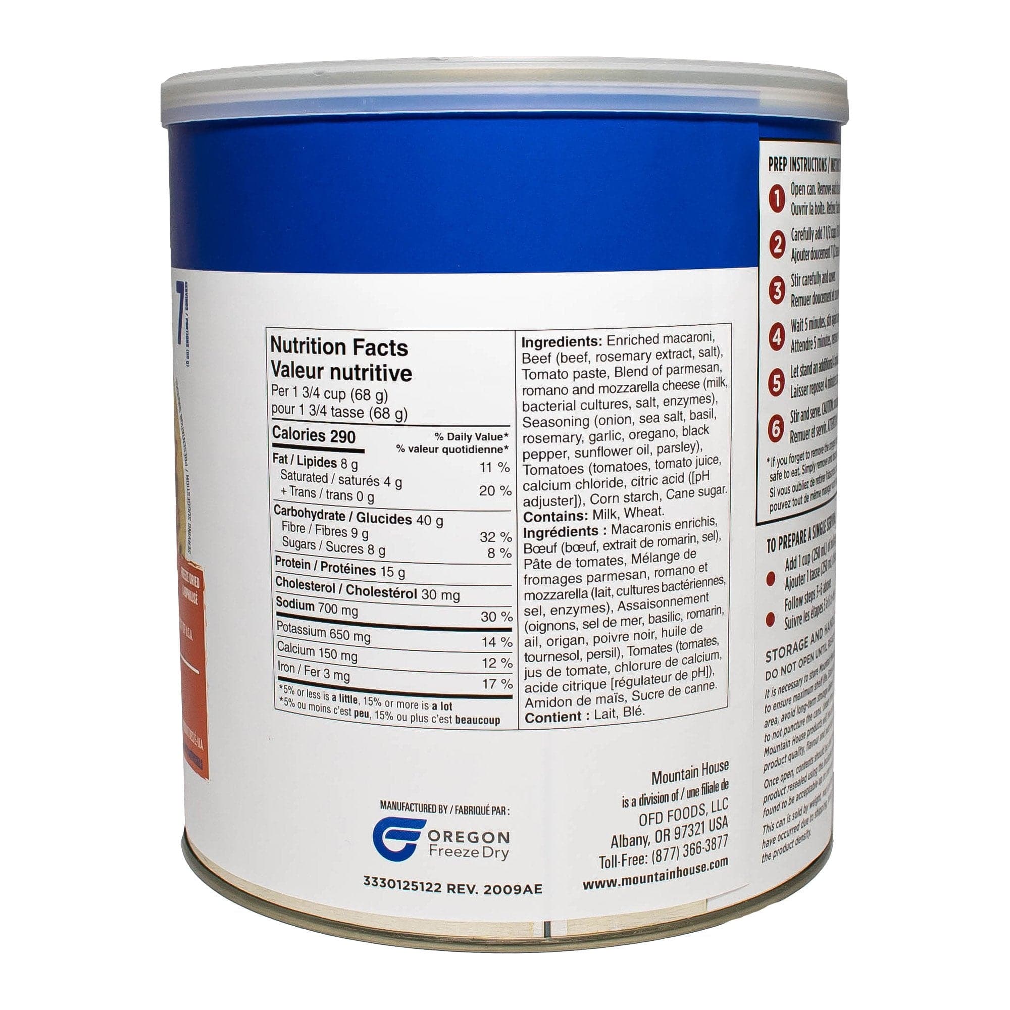 Lasagna with Meat Sauce #10 Can Package - 6 cans (Mountain House®)