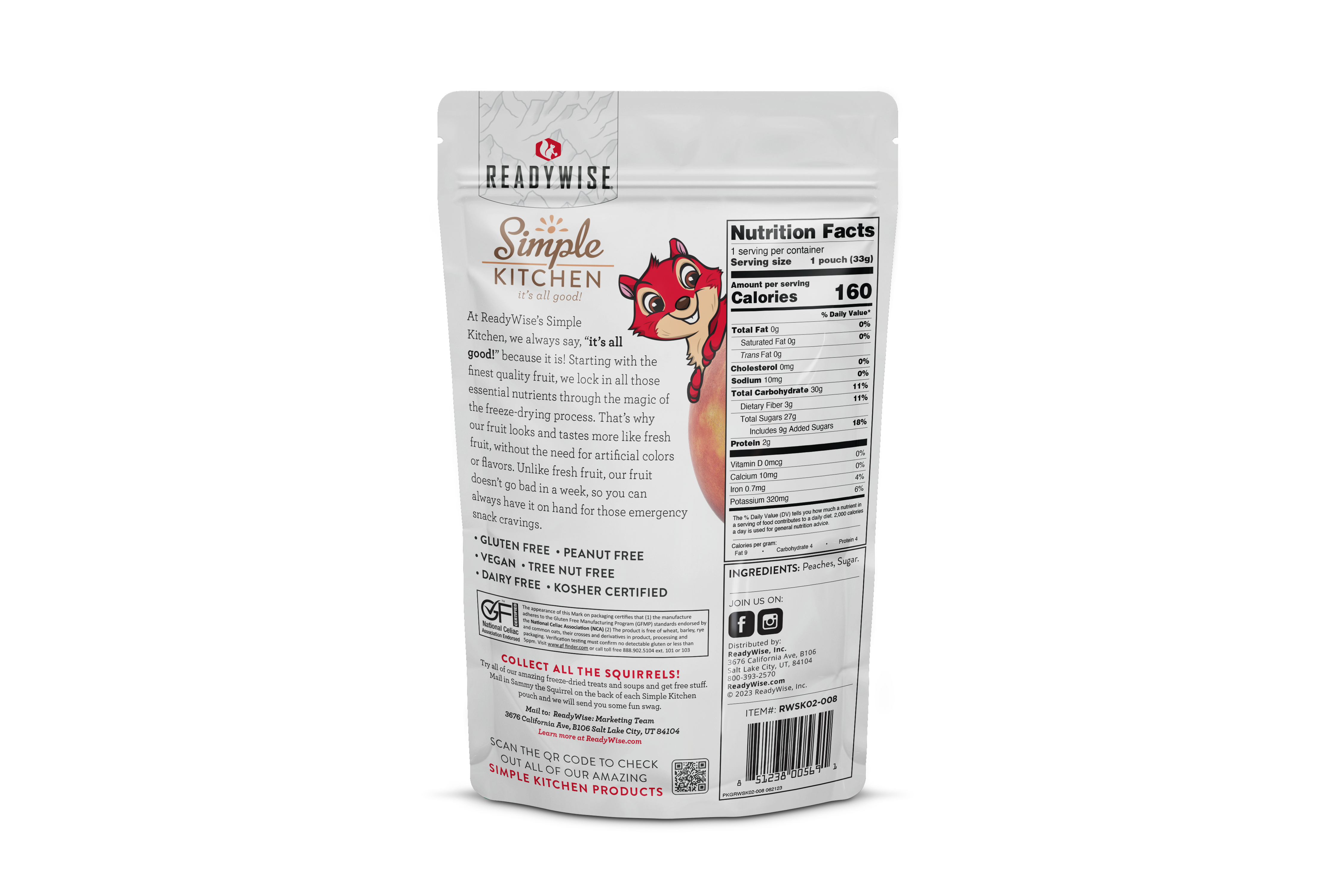 Freeze-Dried Peaches - 6 Pack