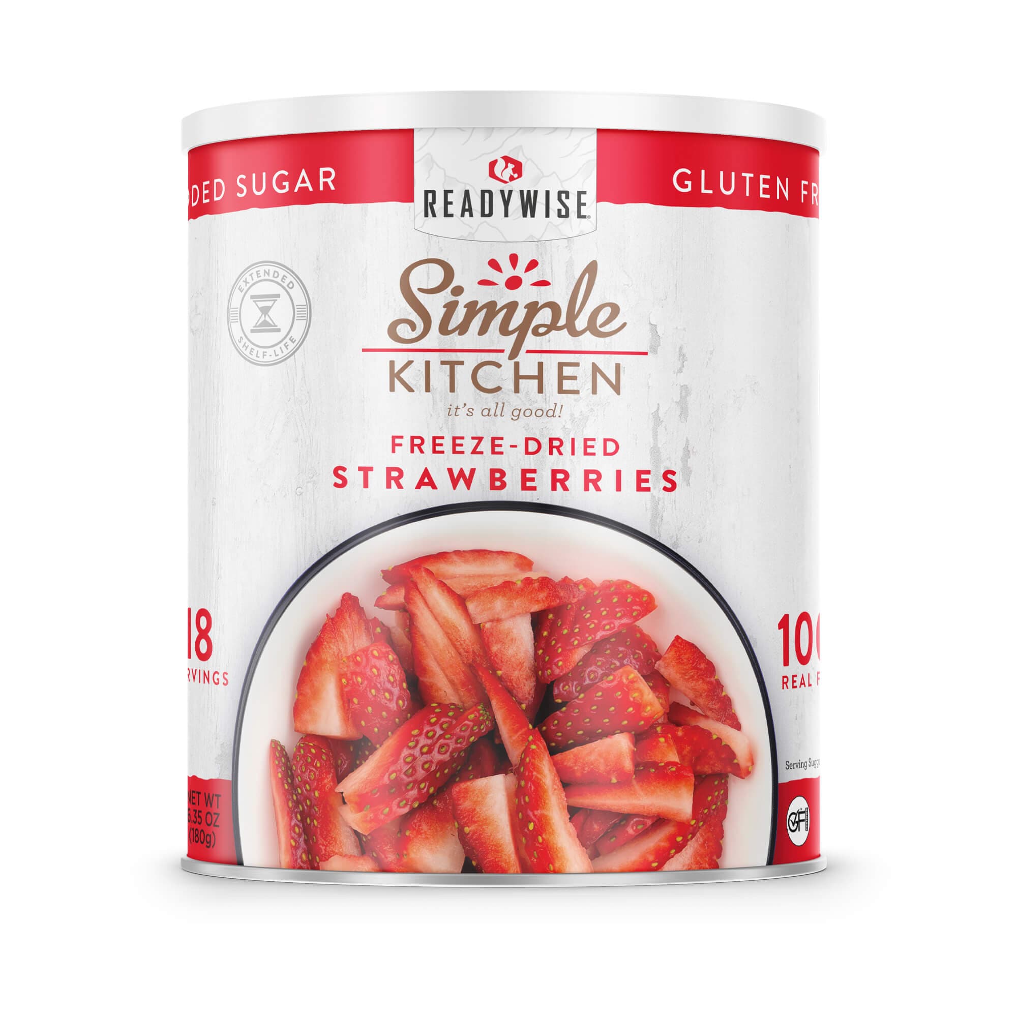 Freeze-Dried Sliced Strawberries - 18 Servings #10 Can