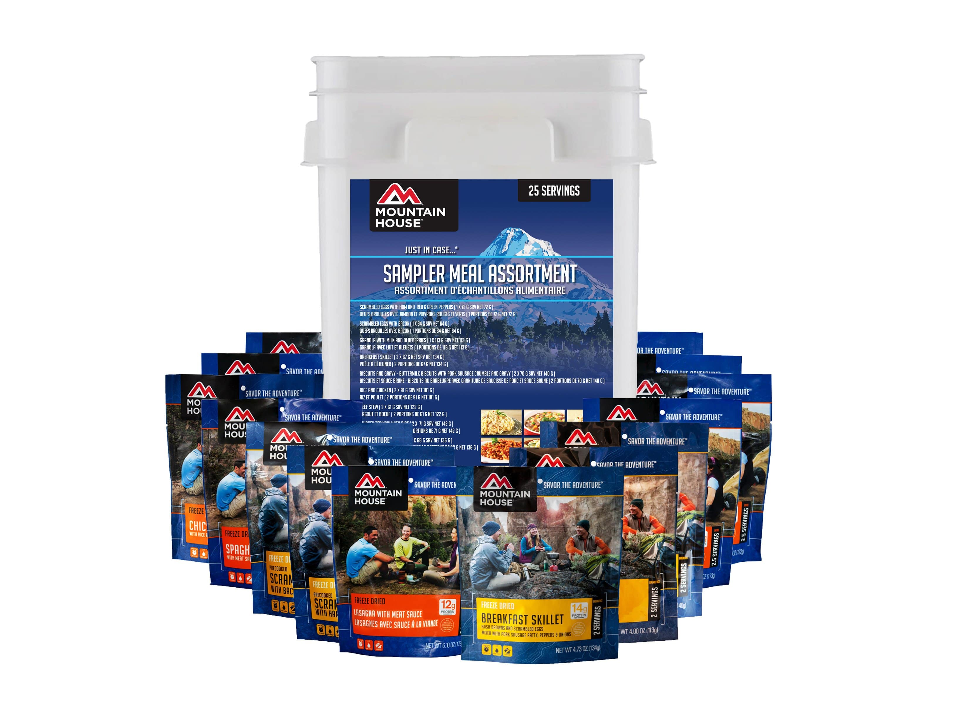 Sampler Assortment Bucket - 14 Pouches (Mountain House®) (SLIGHTLY DEFECTIVE)