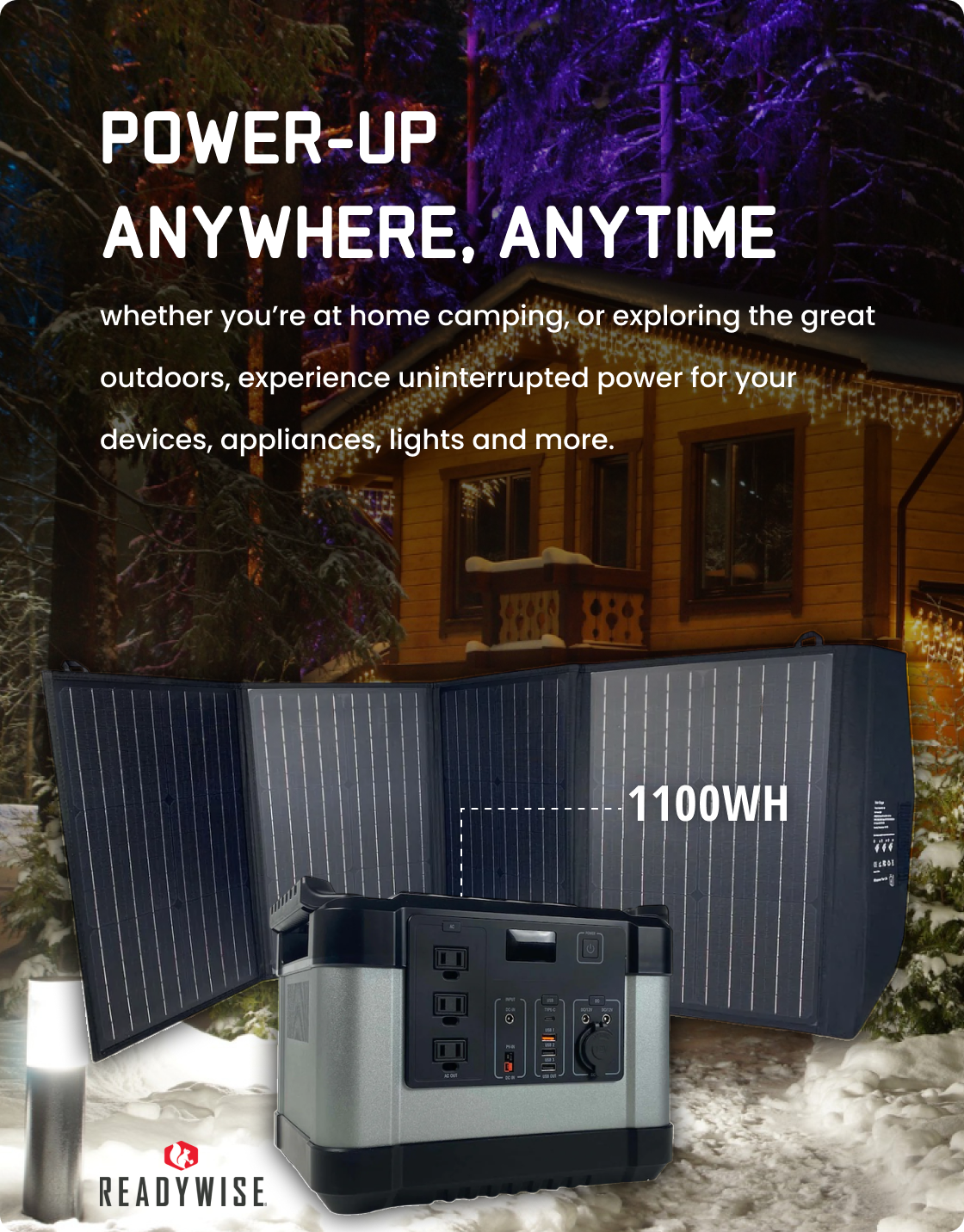 Solar & Electric Powered Generator (SOLAR PANNEL INCLUDED)