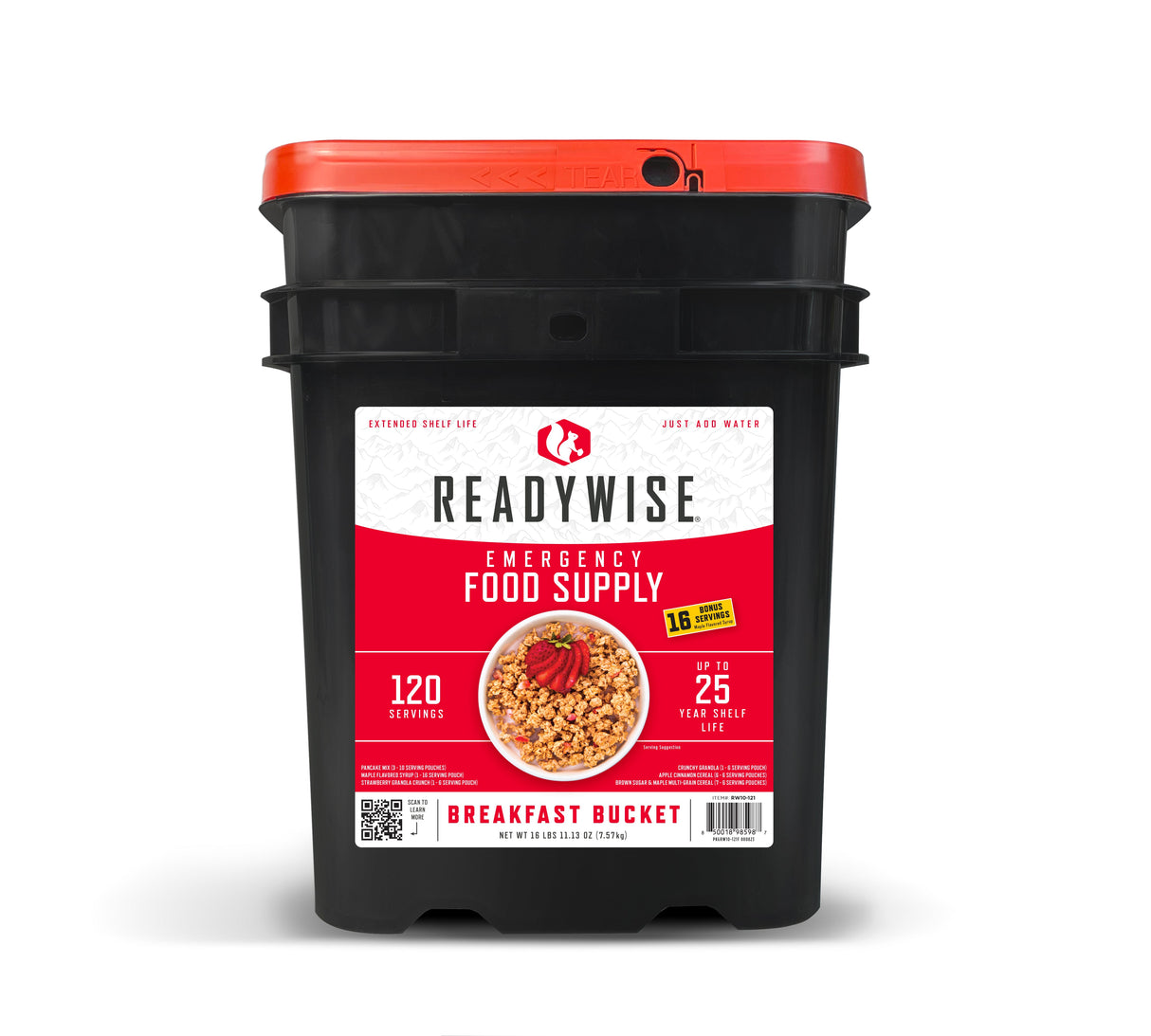 120 Servings Breakfast Bucket