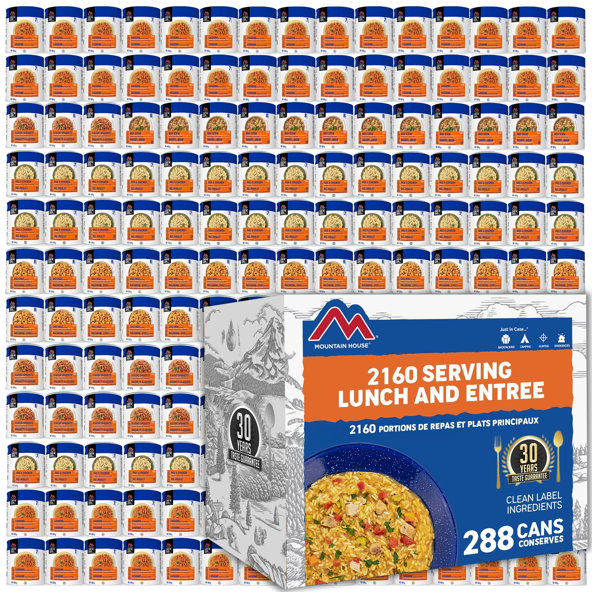 2160 Serving Lunch and Entree Package - 288 cans (Mountain House®)