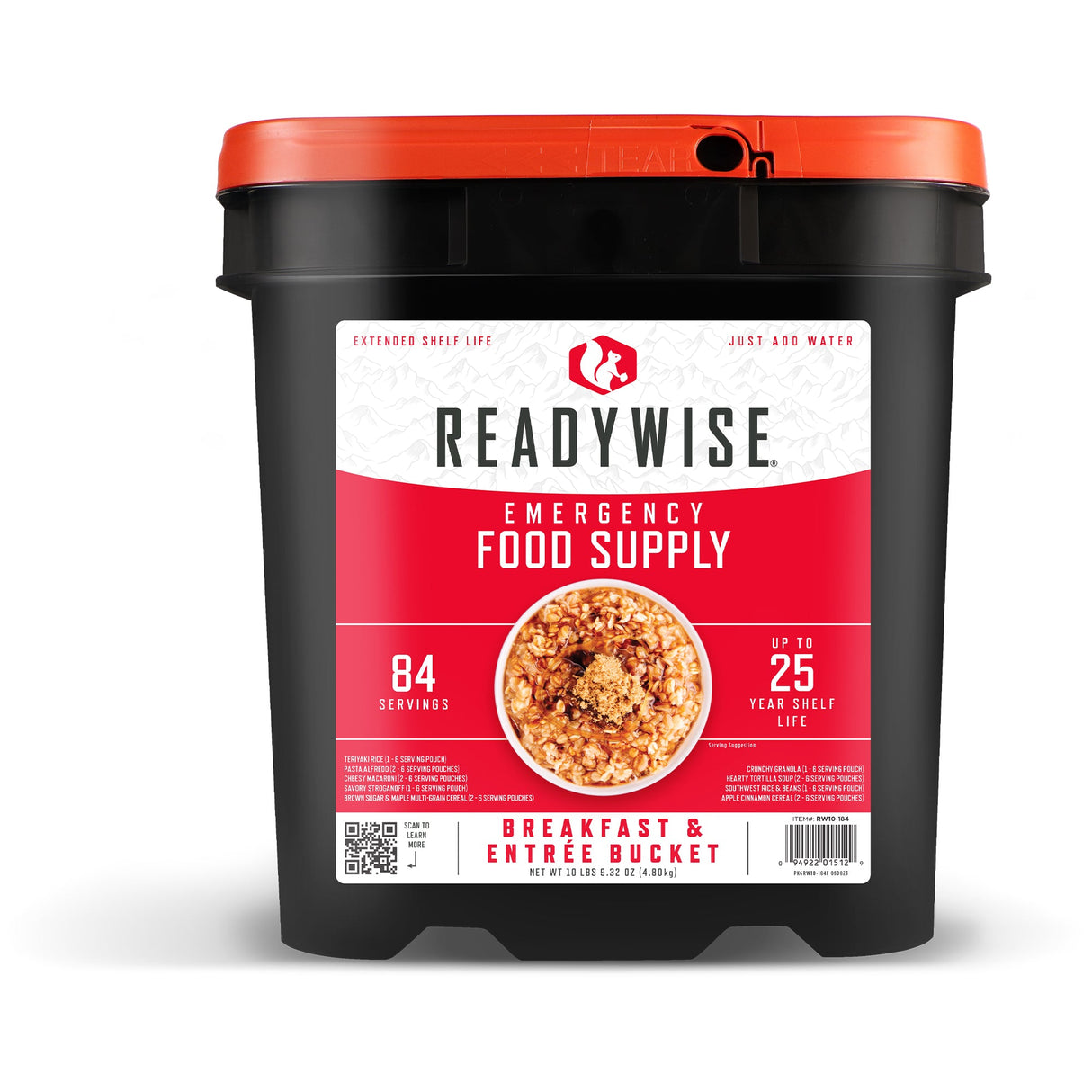 84 Servings Breakfast & Entree Grab & Go Bucket