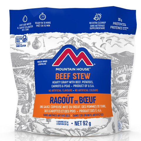 Mountain House Beef Stew Pouch - One Serving (EARLY EXPIRATION 2051-2053)