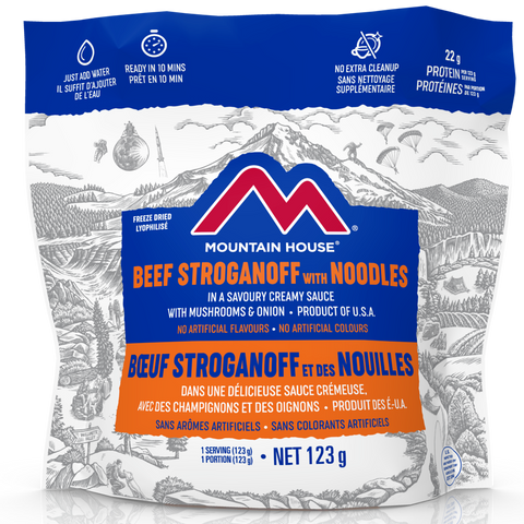 Mountain House Beef Stroganoff with Noodles Pouch - One Serving (EARLY EXPIRATION 2051-2053)