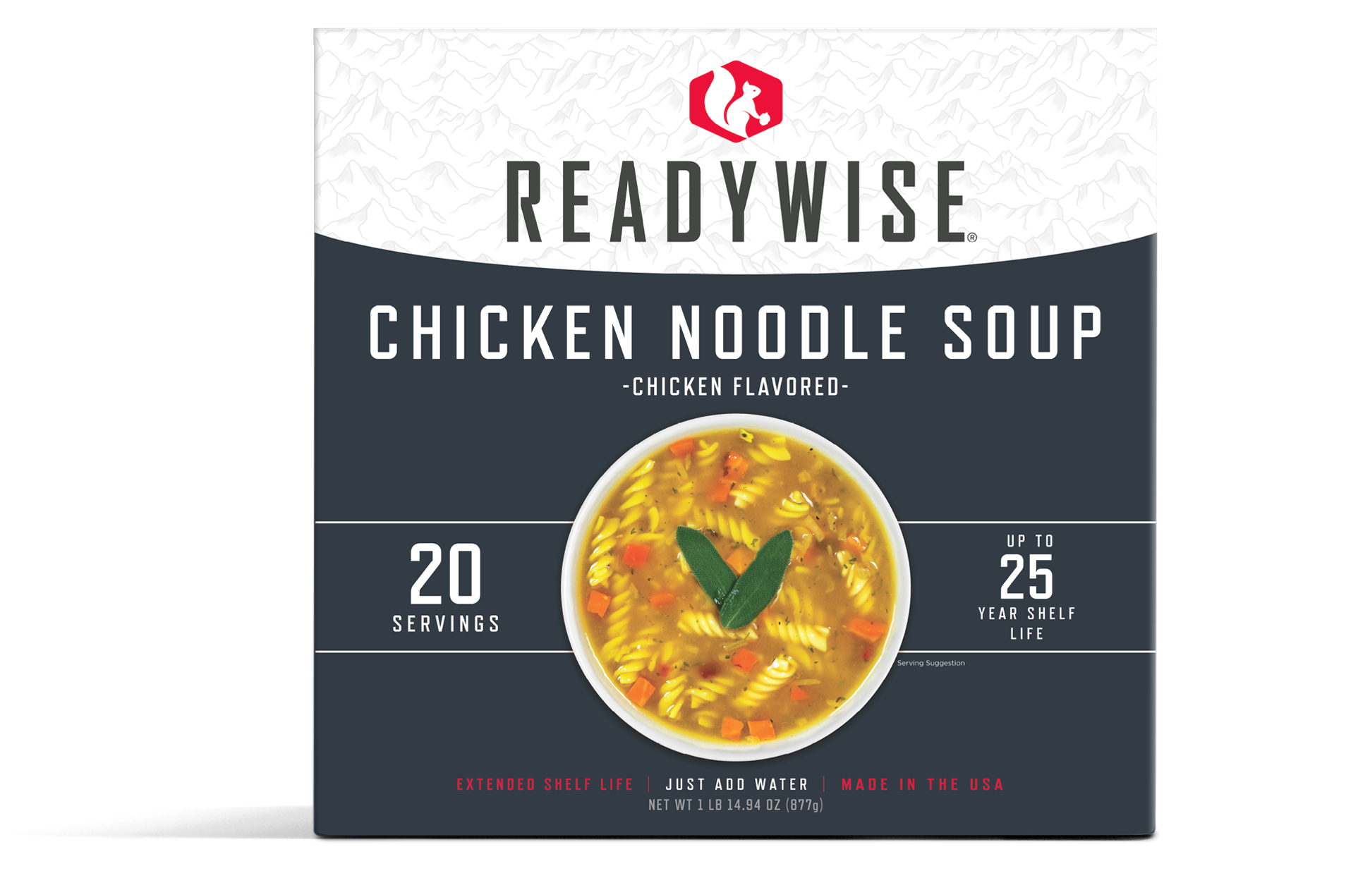 Emergency Food Favorite - Chicken Noodle Soup (5 x 4 Serving Pouches)