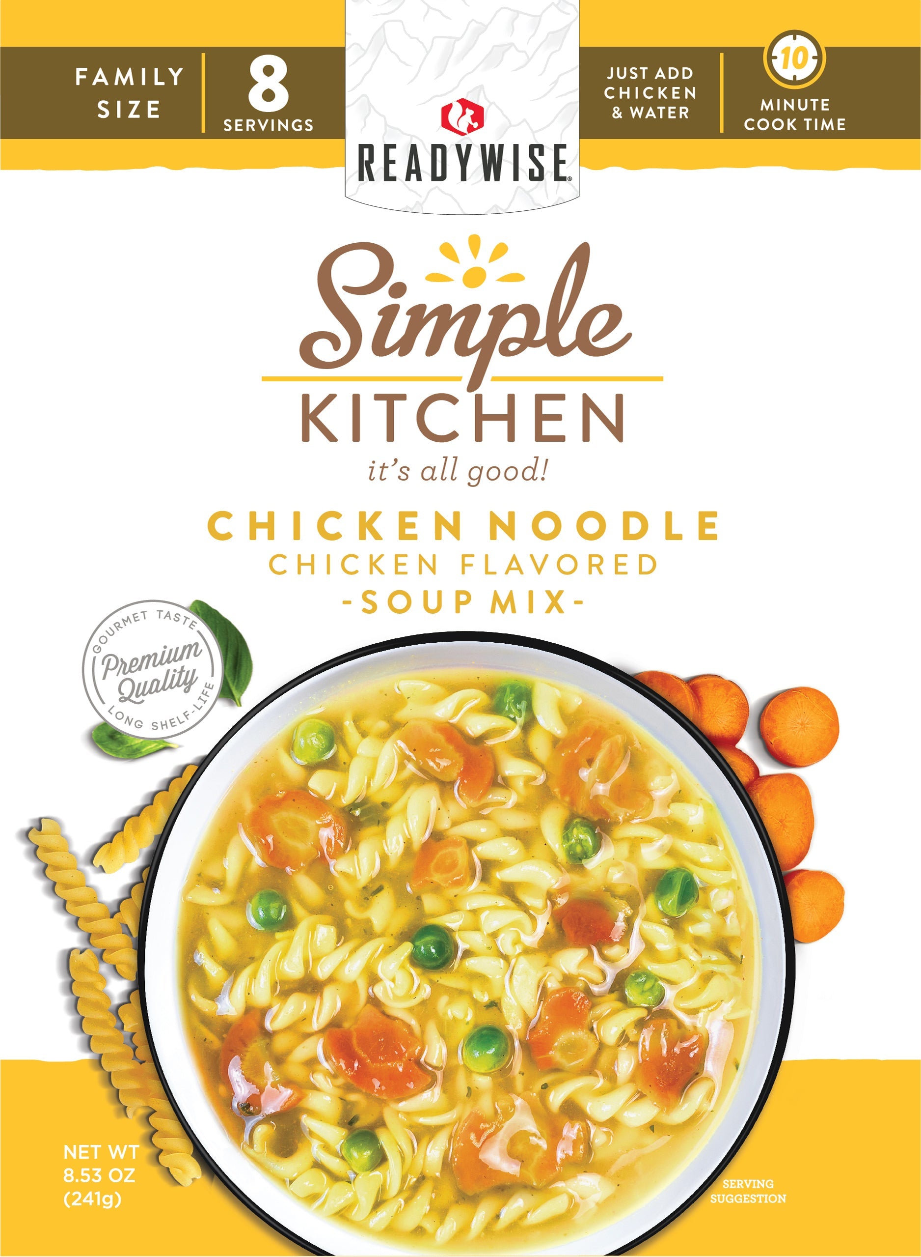 CHICKEN NOODLE Chicken Flavored - Soup Mix - 6 Ct Case - 8 Servings