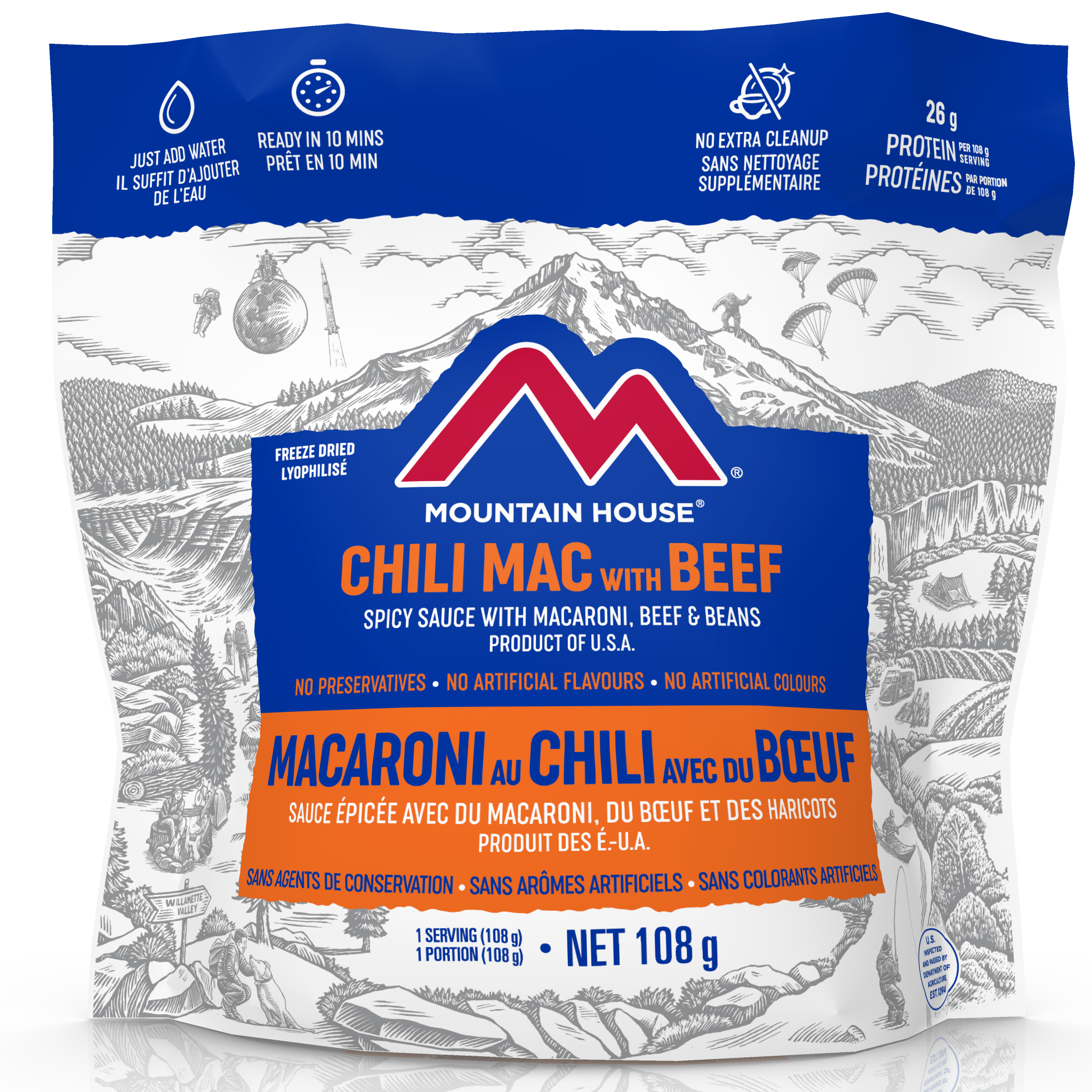 Mountain House Chili Mac with Beef Pouch - One Serving (EARLY EXPIRATION 2051-2053)