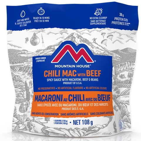 Mountain House Chili Mac with Beef Pouch - One Serving (EARLY EXPIRATION 2051-2053)