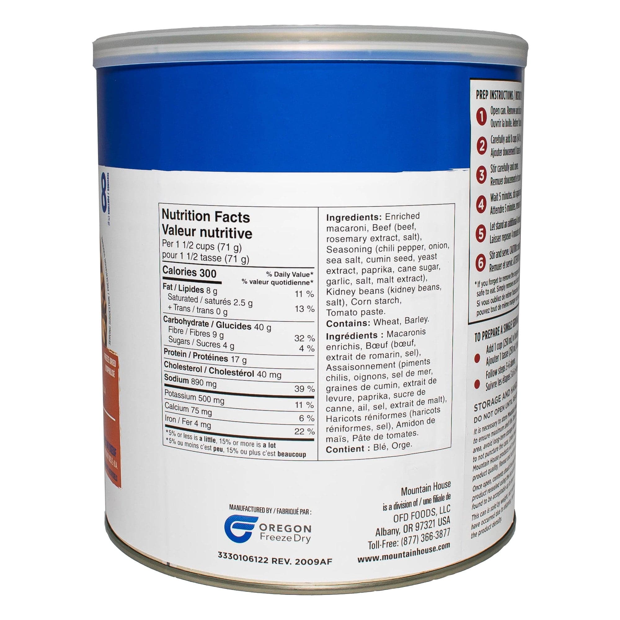 Mountain House Chili Mac with Beef #10 Can [EARLY EXPIRY 2051-2053]