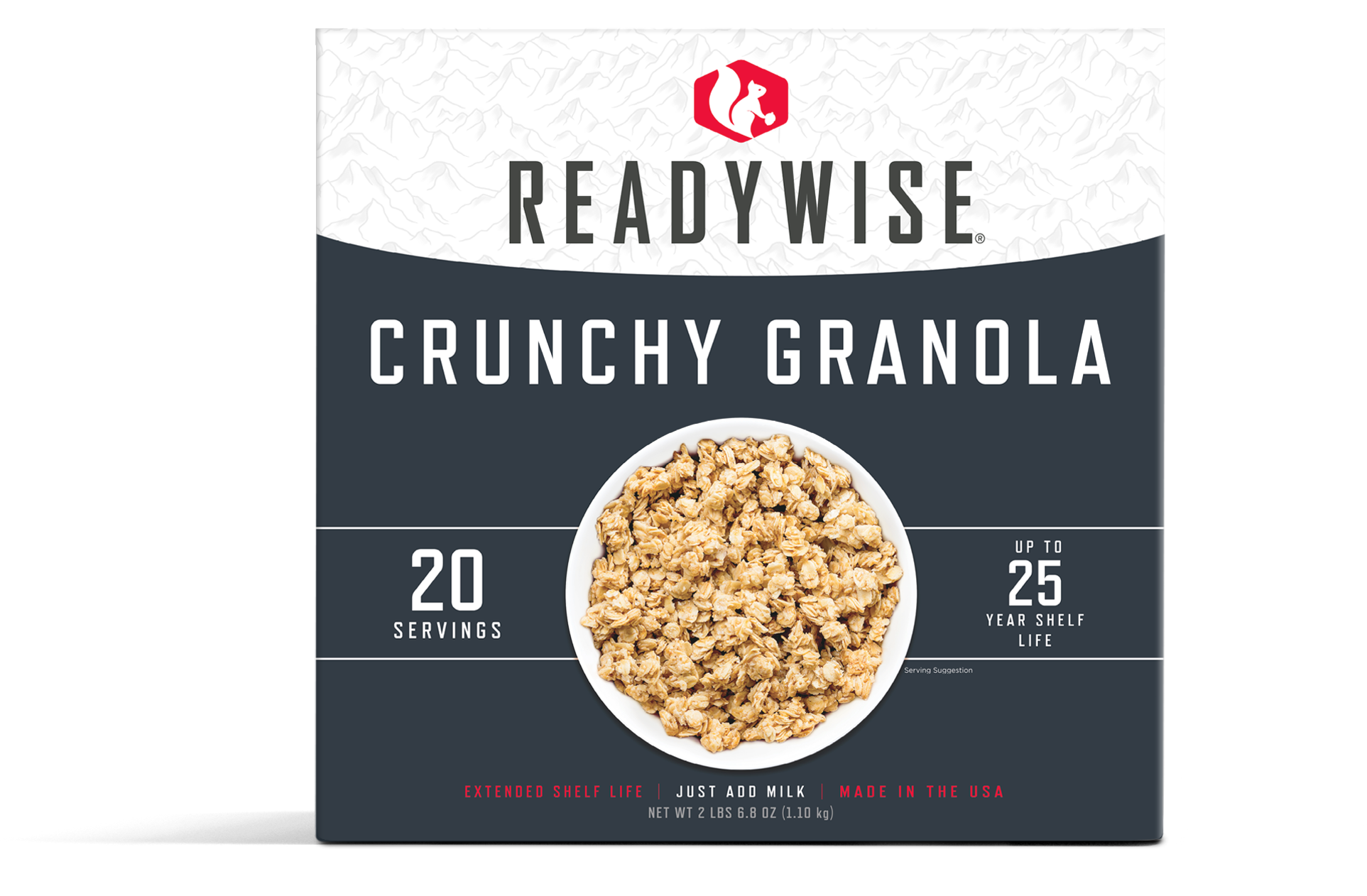 Emergency Food Favorite - Crunchy Granola (5 x 4 Serving Pouches)