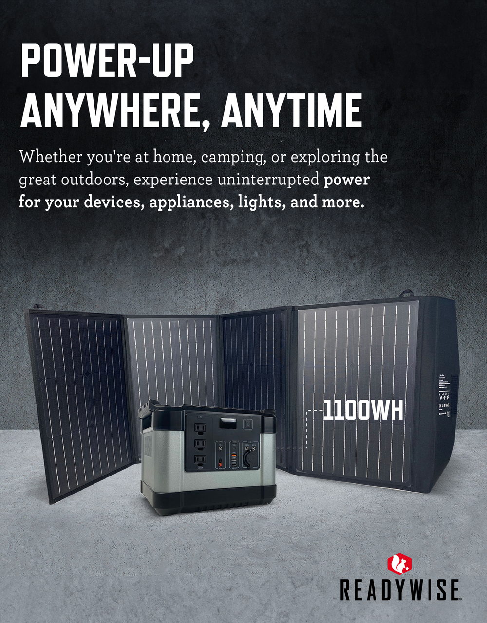 Solar & Electric Powered Generator (SOLAR PANNEL INCLUDED)