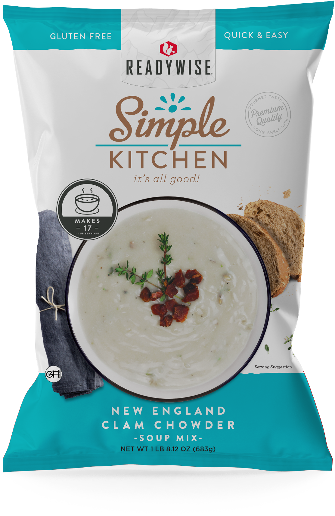 New England Clam Chowder Starter Soup Mix - 17 Servings per Pouch