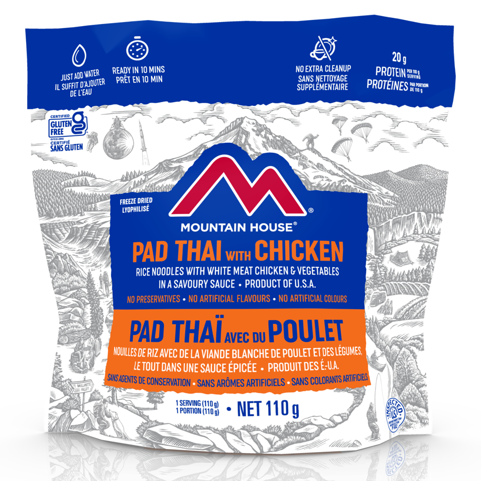 Mountain House Pad Thai with Chicken Pouch (Gluten Free) - One Serving (EARLY EXPIRATION 2051-2053)