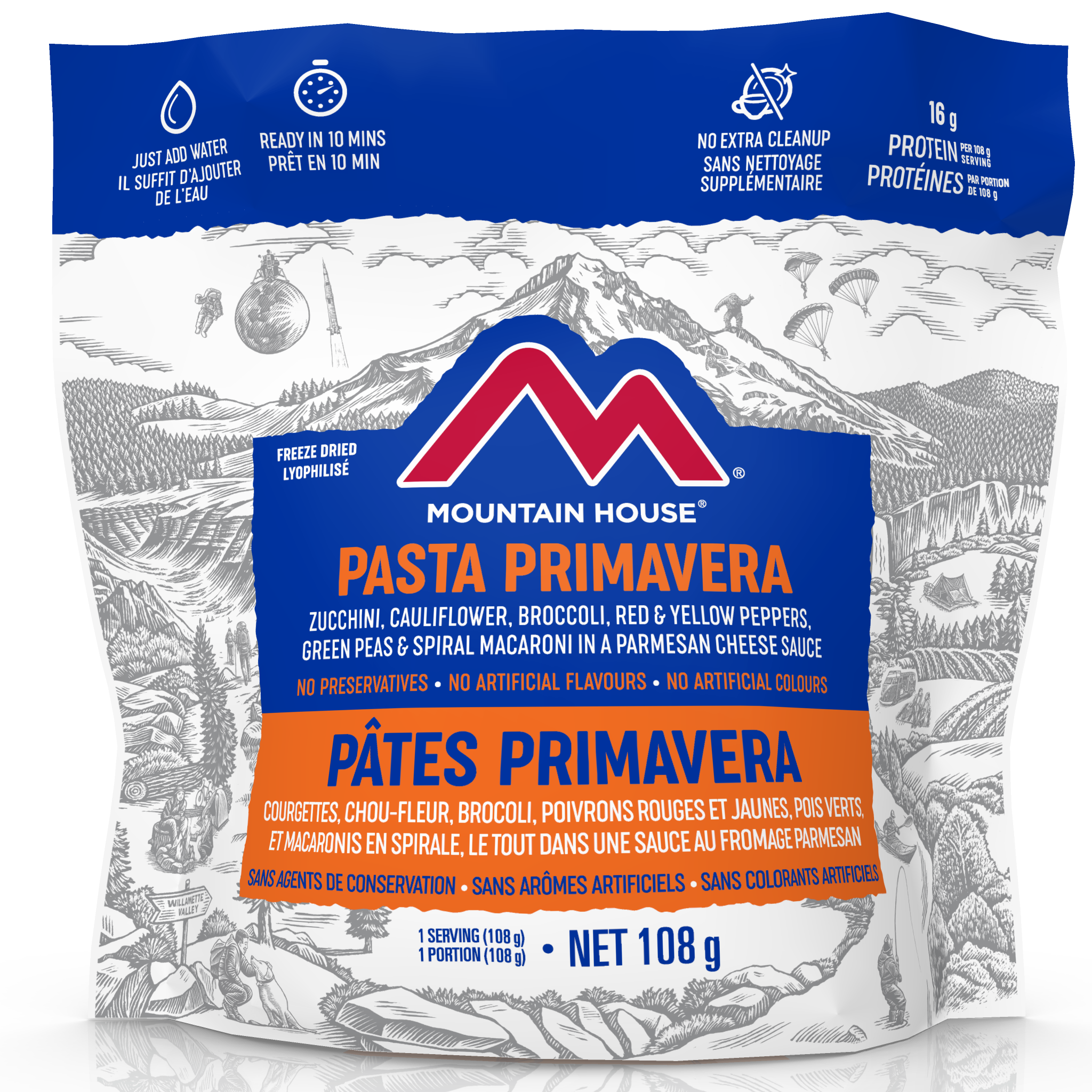 Mountain House Pasta Primavera Pouch - One Serving (EARLY EXPIRATION 2051-2053)