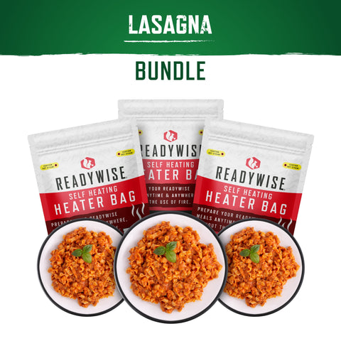 Self Heating Kit - Lasagna with Sausage + Snack Bundle