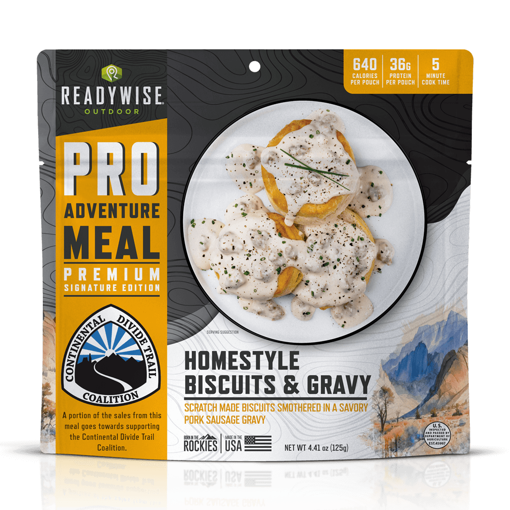 Homestyle Biscuits & Gravy - Signature Edition Pro Adventure Meal with Continental Divide Trail Coalition