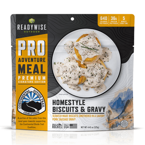 Homestyle Biscuits & Gravy - Signature Edition Pro Adventure Meal with Continental Divide Trail Coalition