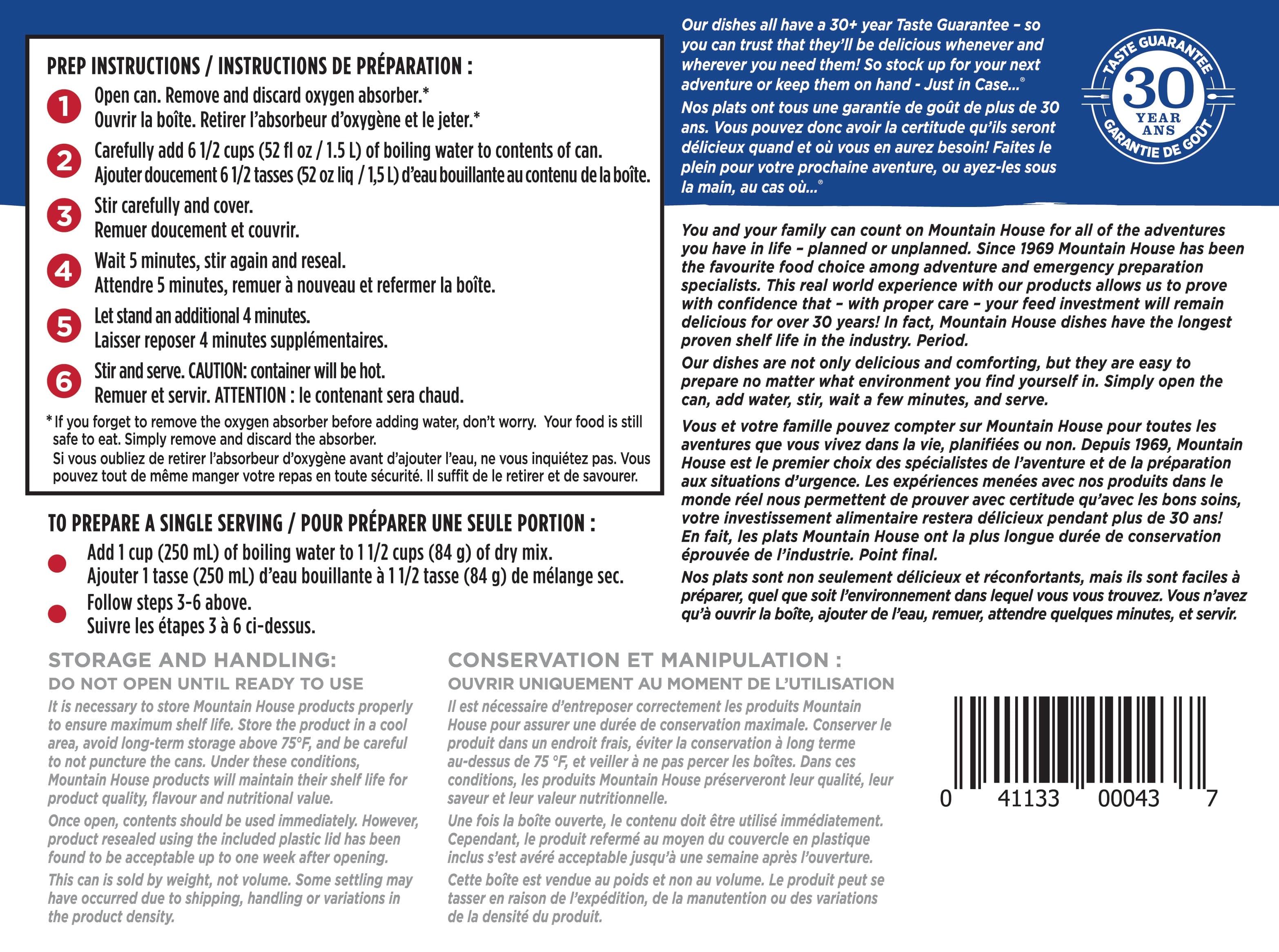 Mountain House Rice and Chicken (Gluten Free) #10 Can [EARLY EXPIRY]