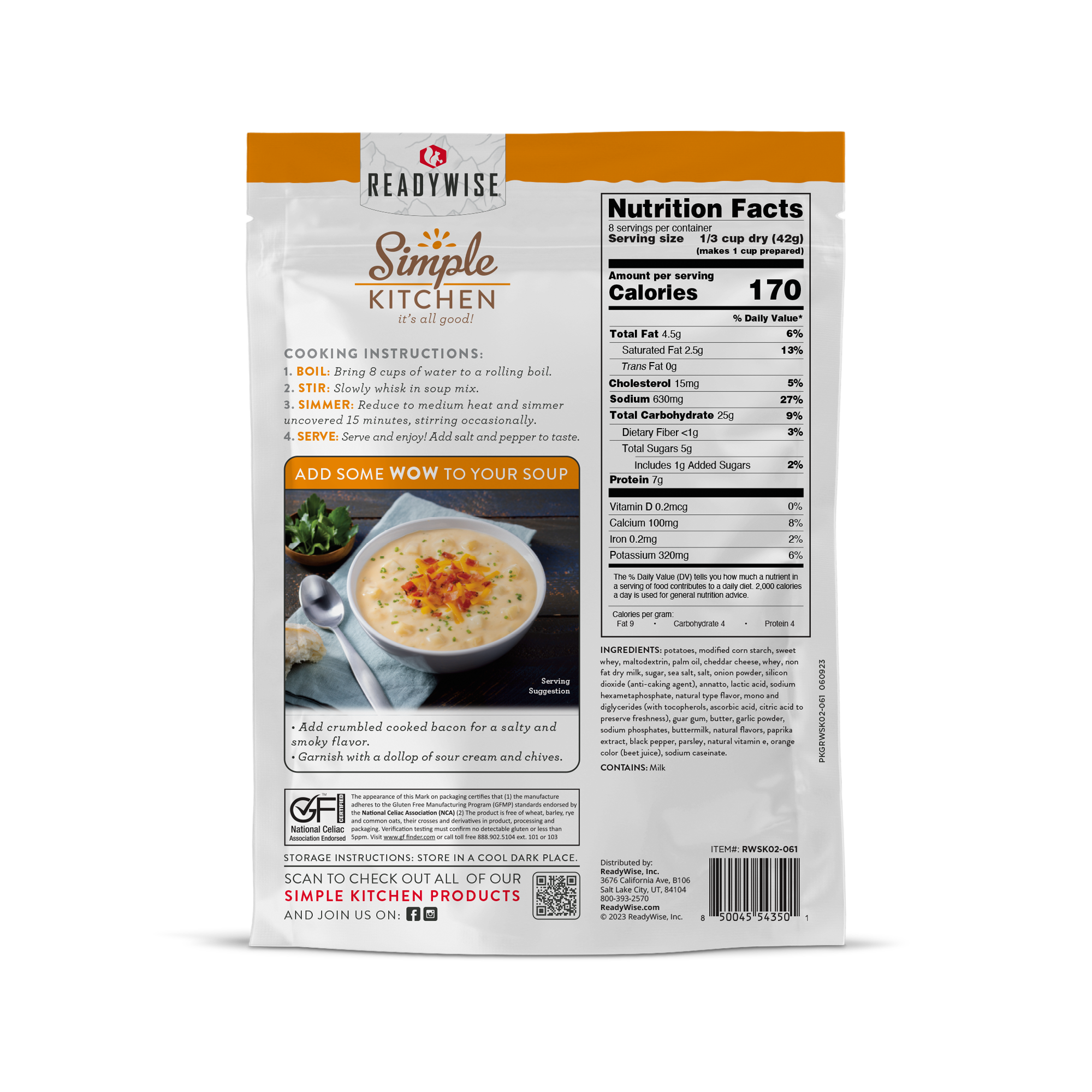 Simple Kitchen Soup Sampler Variety Pack (8 count, 8-Servings per Pouch)