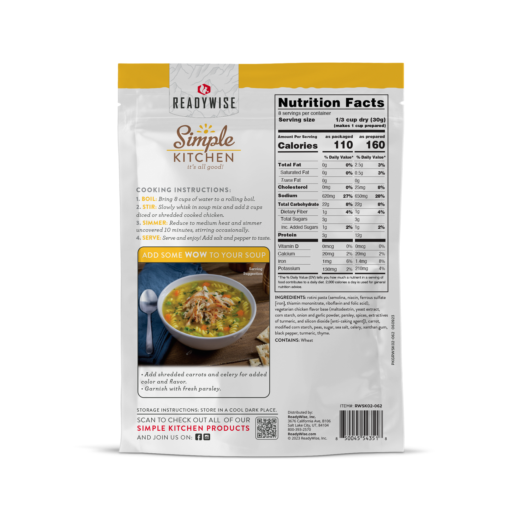 Simple Kitchen Soup Sampler Variety Pack (8 count, 8-Servings per Pouch)