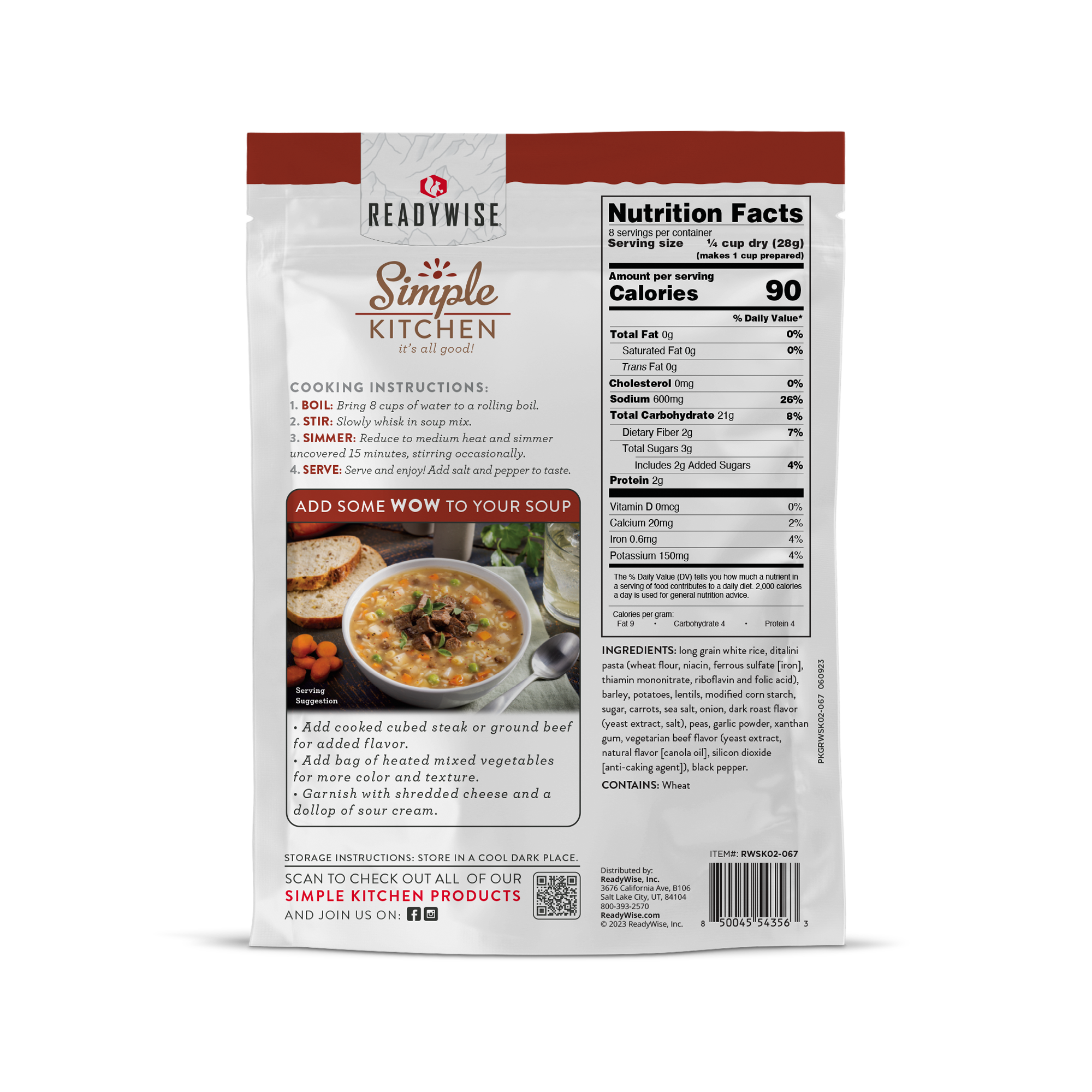 Simple Kitchen Soup Sampler Variety Pack (8 count, 8-Servings per Pouch)