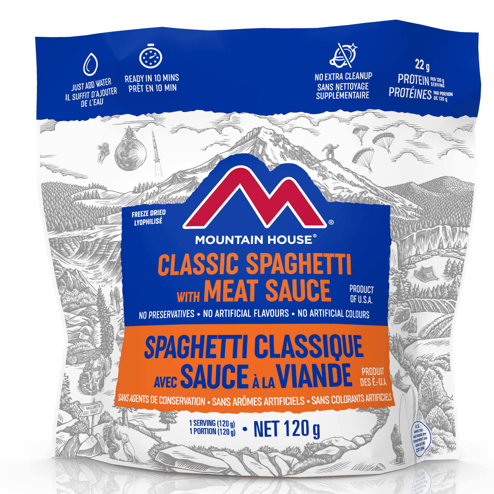 Mountain House Spaghetti with Meat Sauce Pouch - One Serving