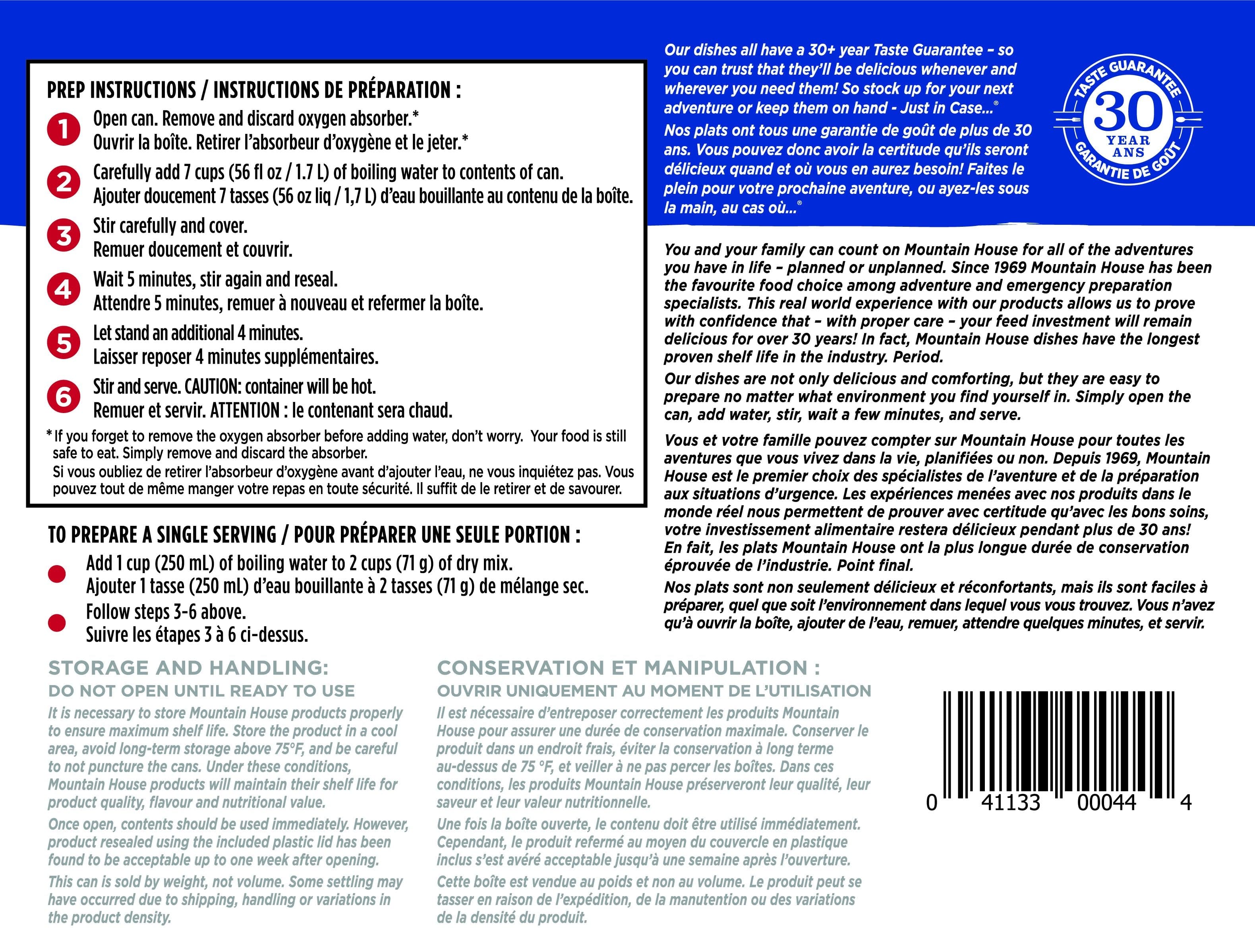 Spaghetti with Meat Sauce #10 Can Package - 6 cans (Mountain House®)