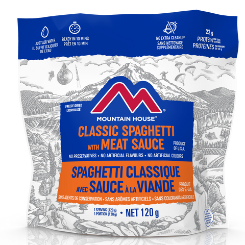 Mountain House Spaghetti with Meat Sauce Pouch - One Serving (EARLY EXPIRATION 2051-2053)