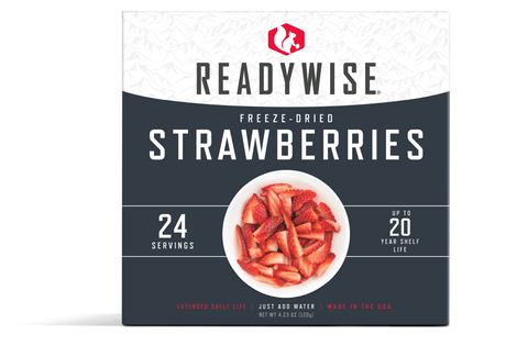 Emergency Food Favorite - Freeze-Dried Strawberries (3 x 8 Serving Pouches)