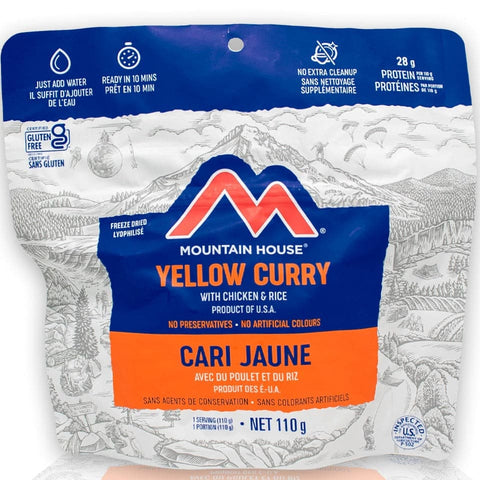Mountain House Yellow Curry with Chicken and Rice Pouch (Gluten Free) - One Serving (EARLY EXPIRATION 2051-53)