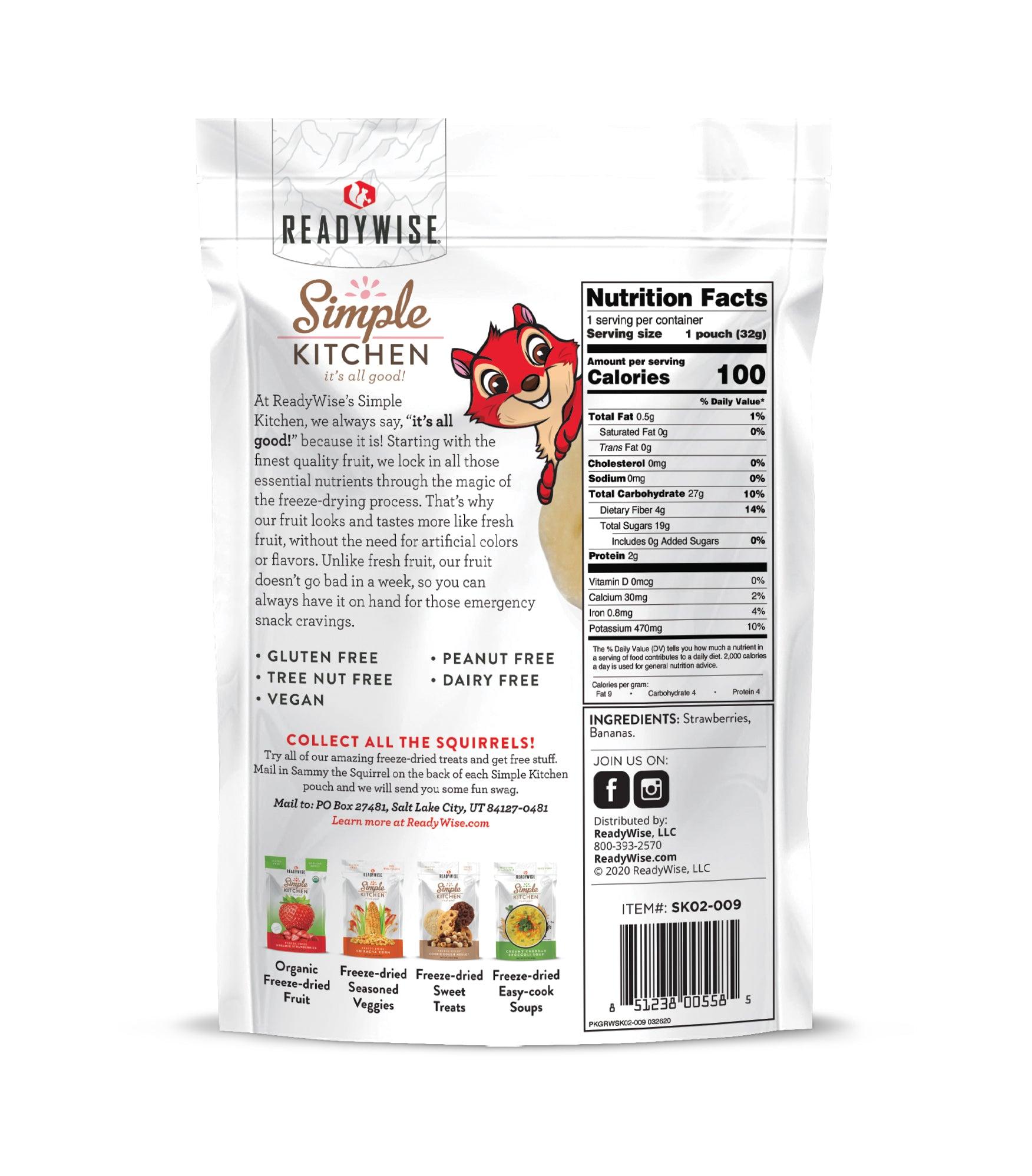 Freeze-Dried Strawberries & Bananas - 6 Pack